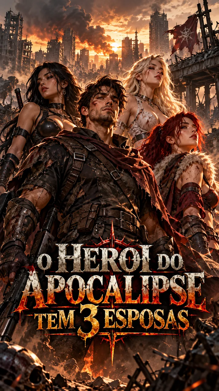 Capa de O HEROI DO APOCALIPSE TEM 3 ESPOSAS