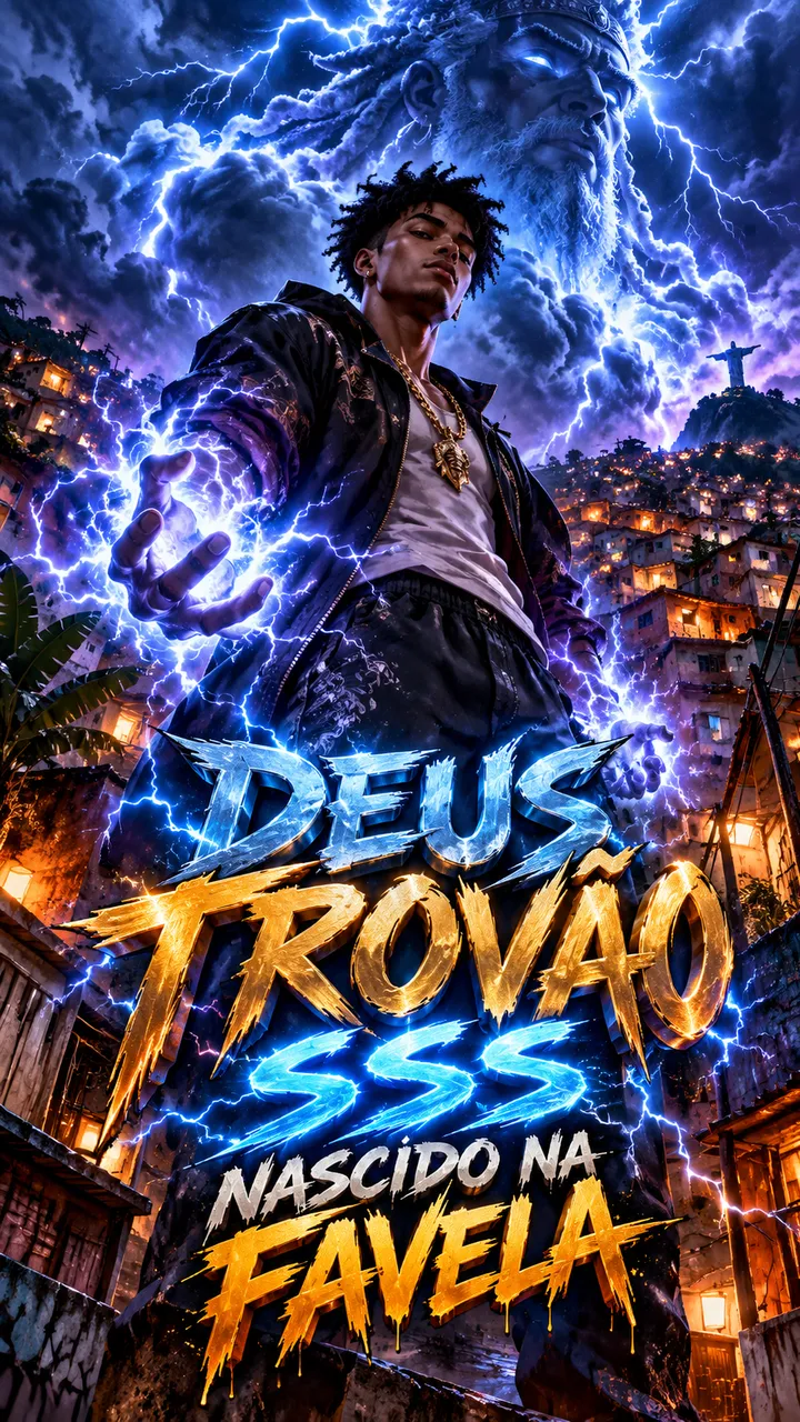 Capa de DEUS TROVÃO SSS NASCIDO NA FAVELA